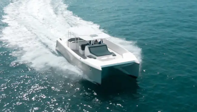 Enjoy Motor Catamaran cruising near Casa de Campo with shaded seating and space for up to 30 guests