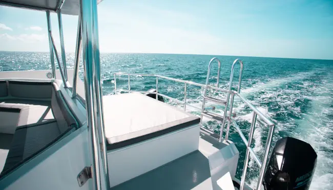Enjoy Motor Catamaran cruising near Casa de Campo with shaded seating and space for up to 30 guests