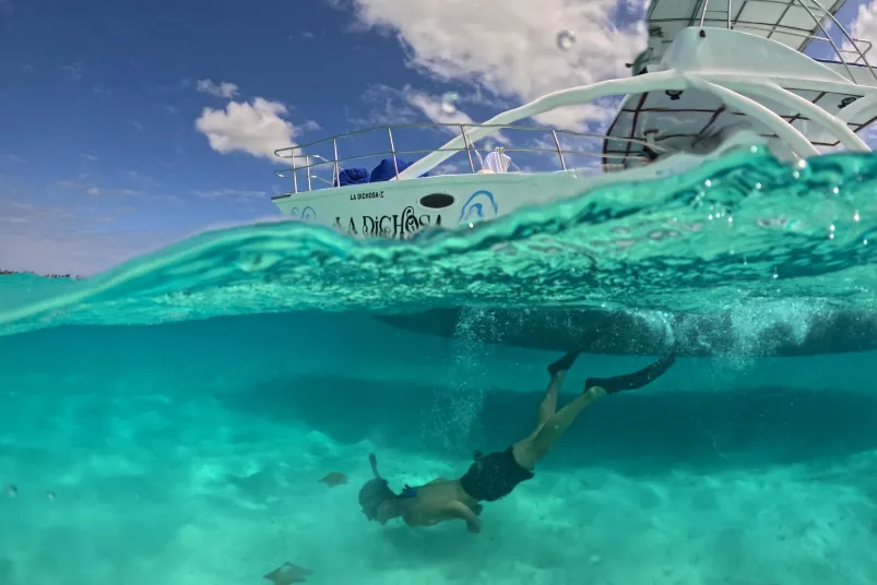 Private snorkeling charter near Bayahibe reef and shipwreck